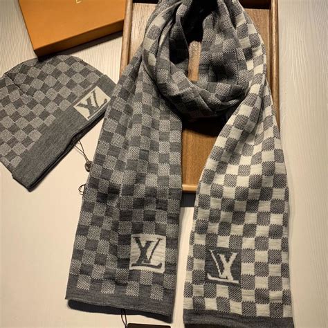 lv hat and scarf set|lv scarf and beanie set.